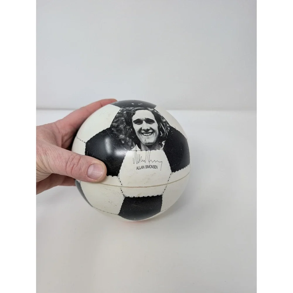 Allan Simonsen 1978‎ Scan Globe A/S Denmark Soccer Ball Piggy Bank Coin Holder